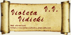 Violeta Vidicki vizit kartica